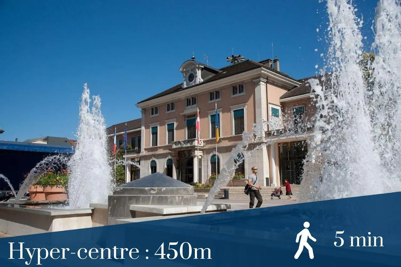 Homey Hanna - Au Pied Du Tram / Parking Gratuit / Balcon Prive / Wifi Gratuit Annemasse France